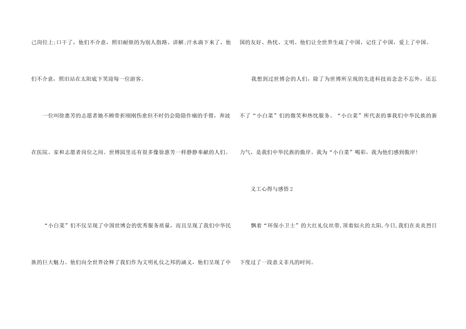 2024义工心得与感悟6篇_第2页
