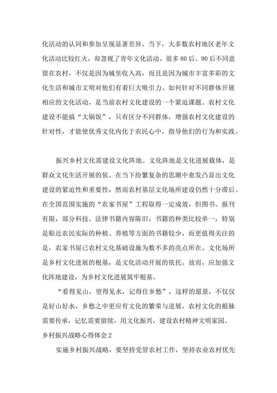 2024乡村振兴战略心得体会_第2页
