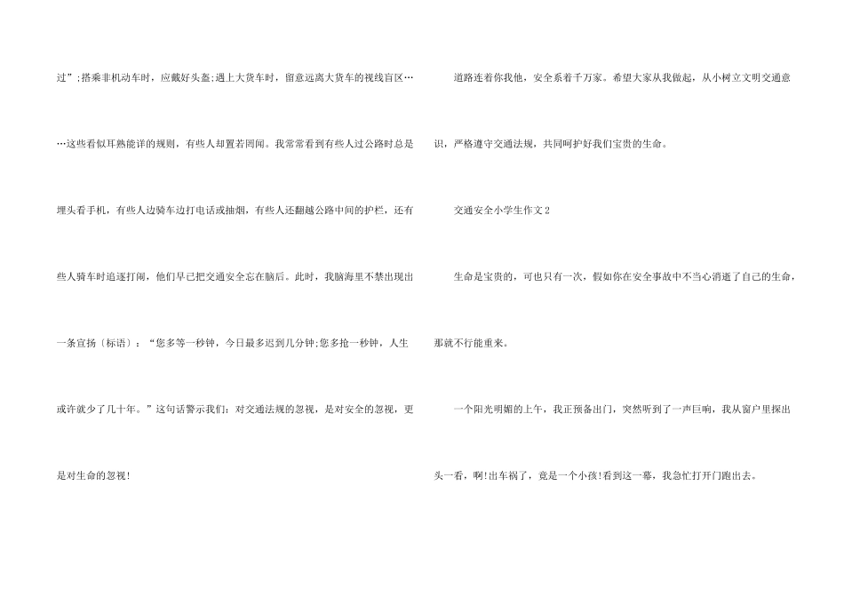 2024交通安全小学生6篇_第2页