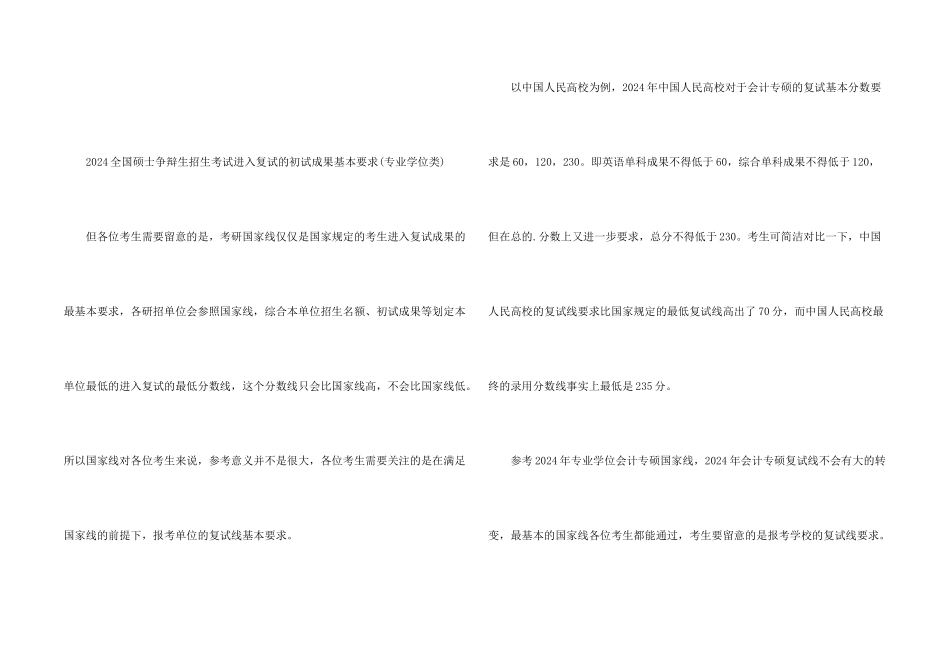 2024会计专硕初试分数线_第2页