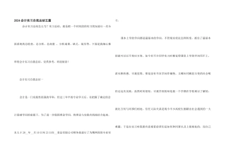 2024会计实习自我总结五篇
