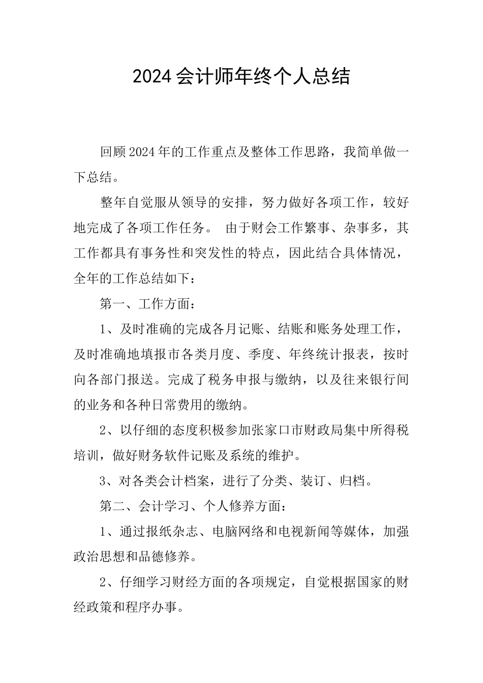 2024会计师年终个人总结_第1页