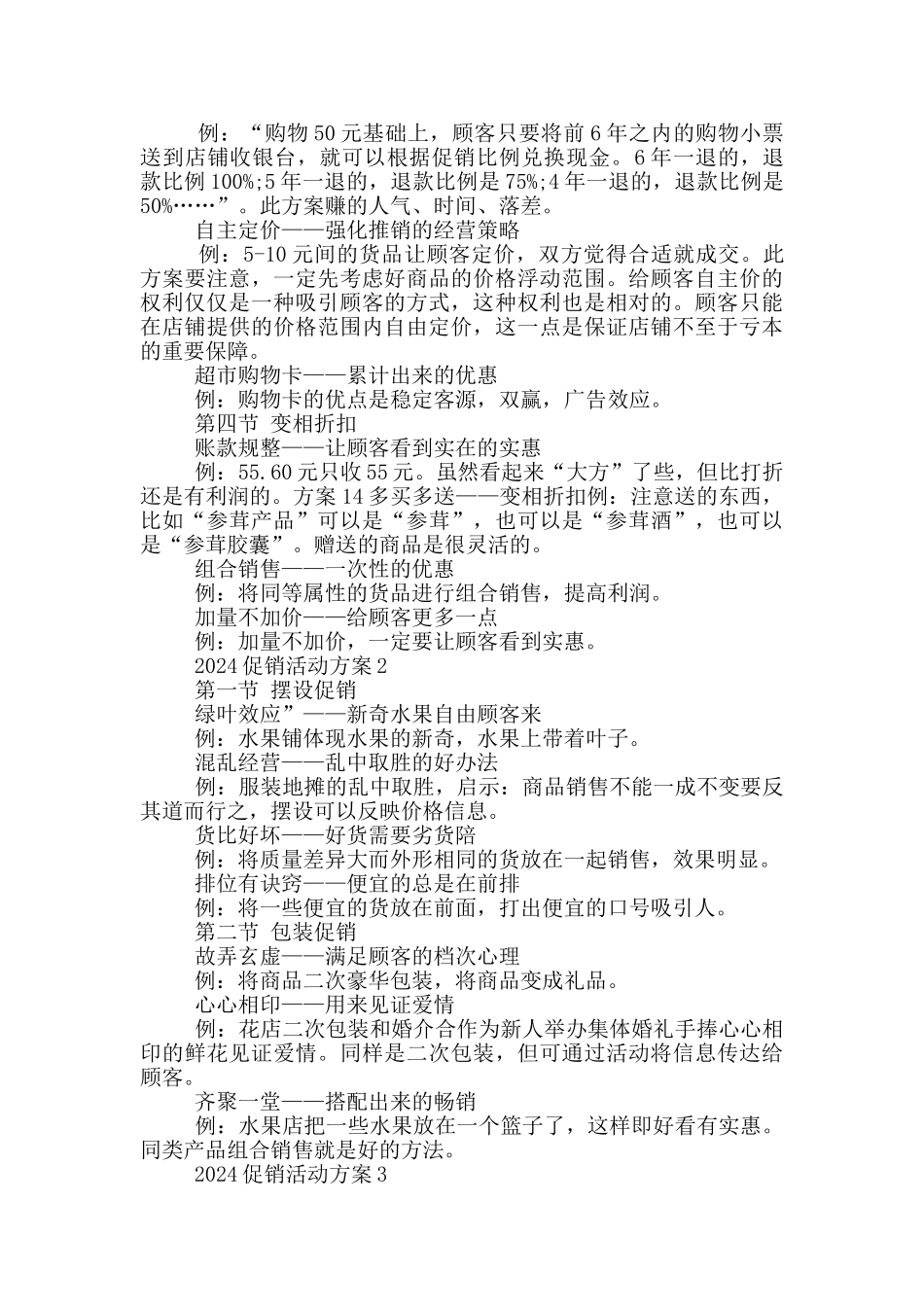 2024促销活动方案优秀范文_第2页