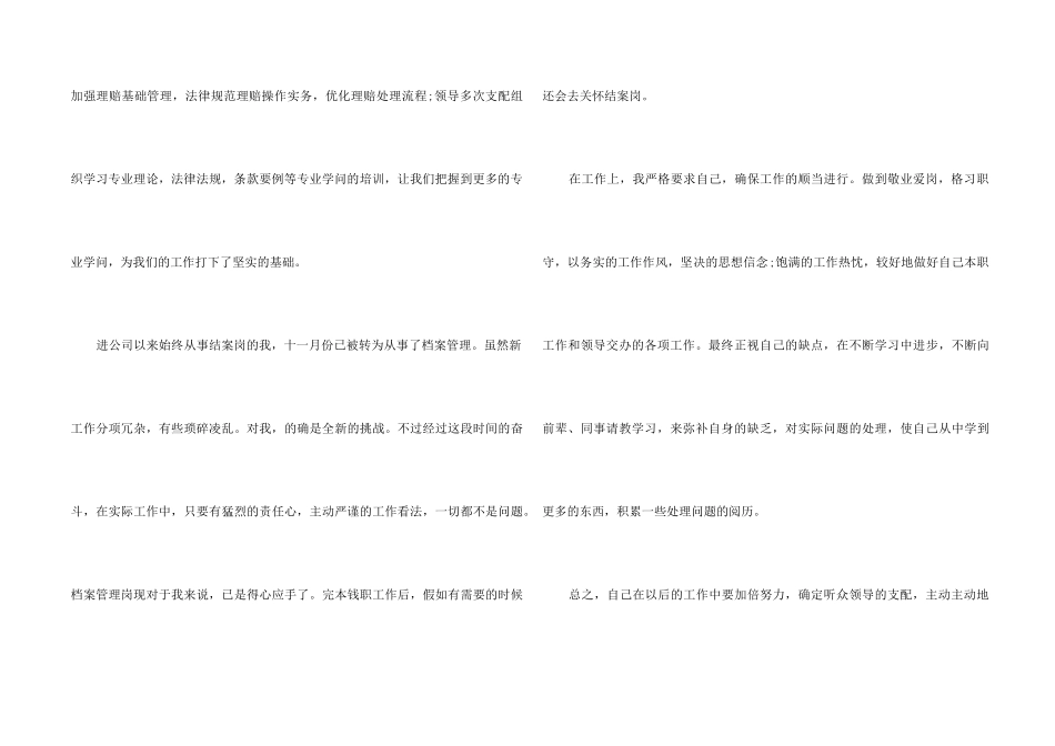 2024保险个人工作总结五篇_第2页