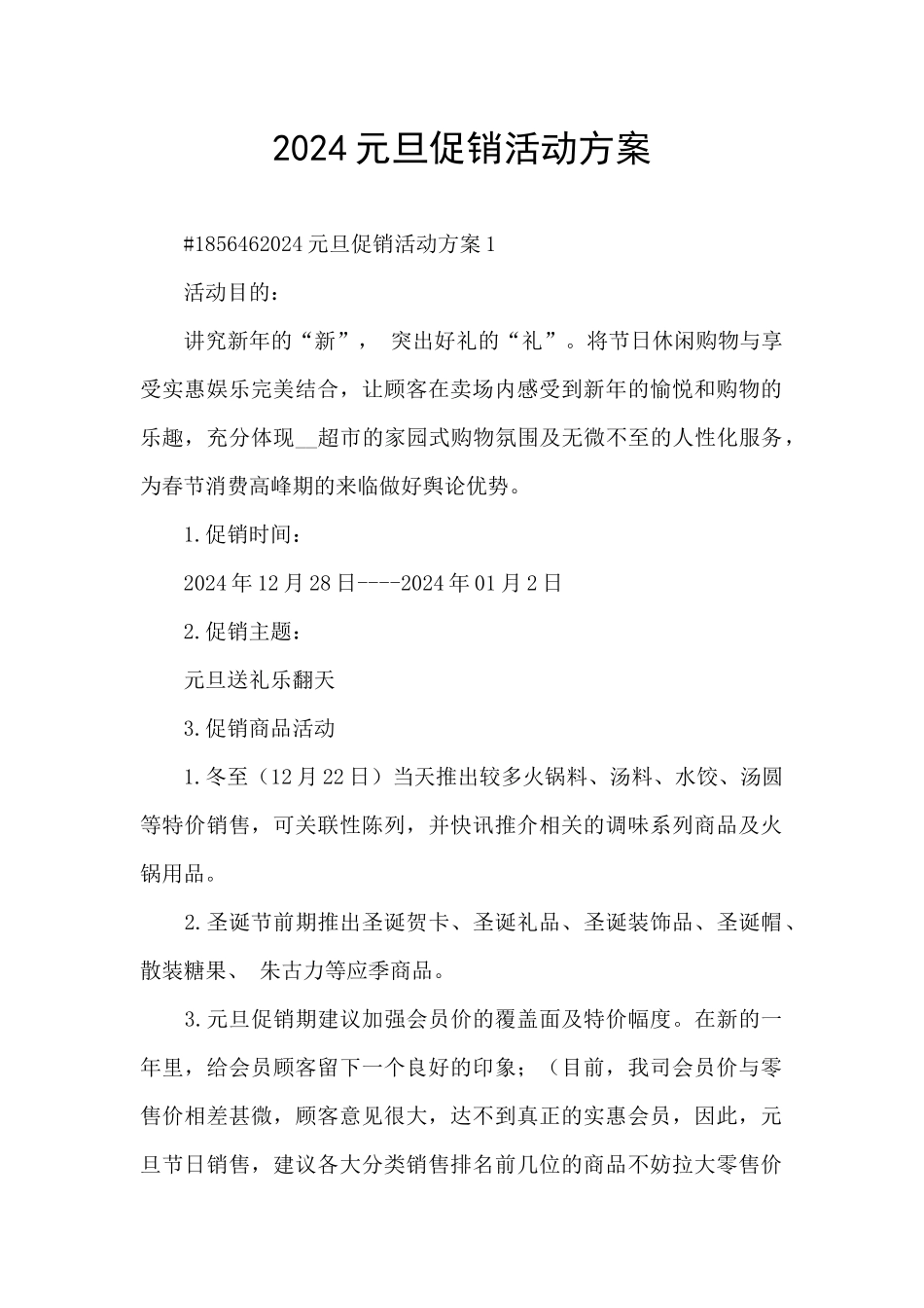 2024元旦促销活动方案_第1页
