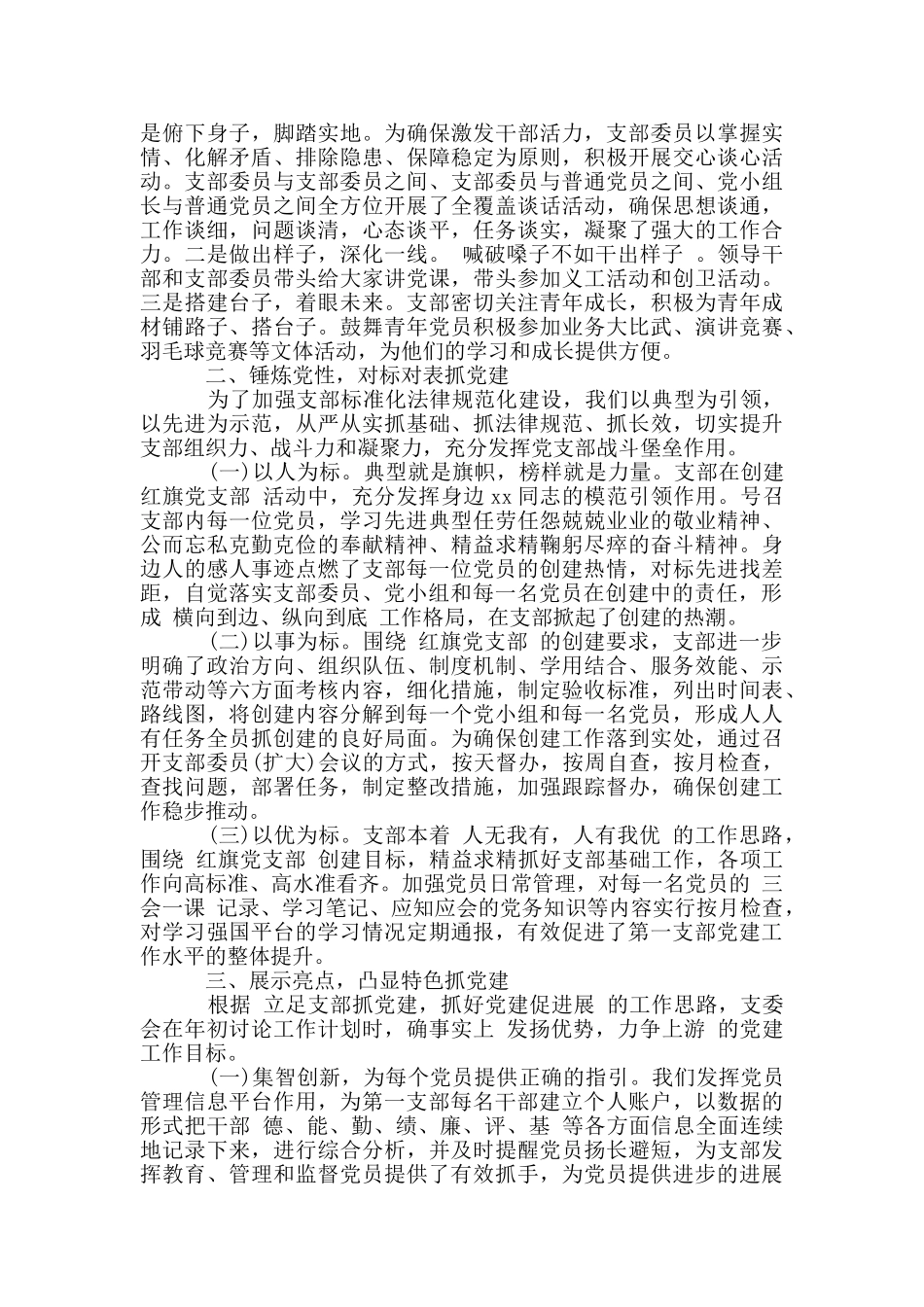 2024党支部争创红旗支部汇报材料_第2页