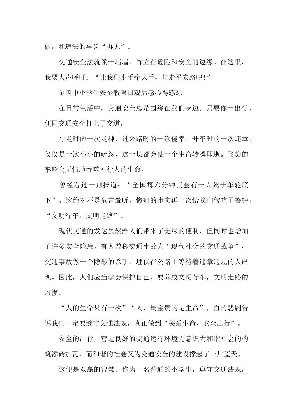 2024全国中小学生安全教育日观后感_第2页