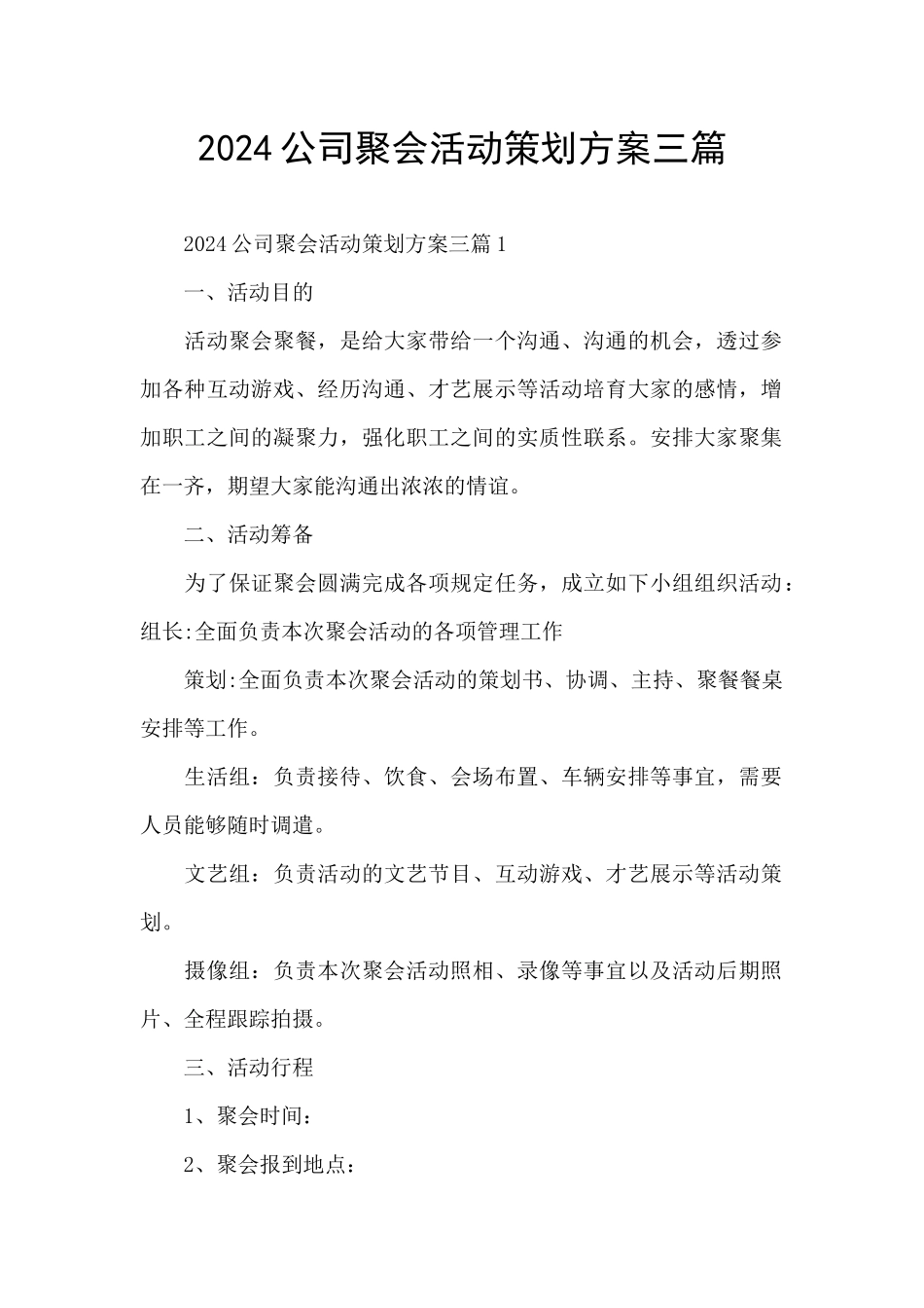 2024公司聚会活动策划方案三篇_第1页