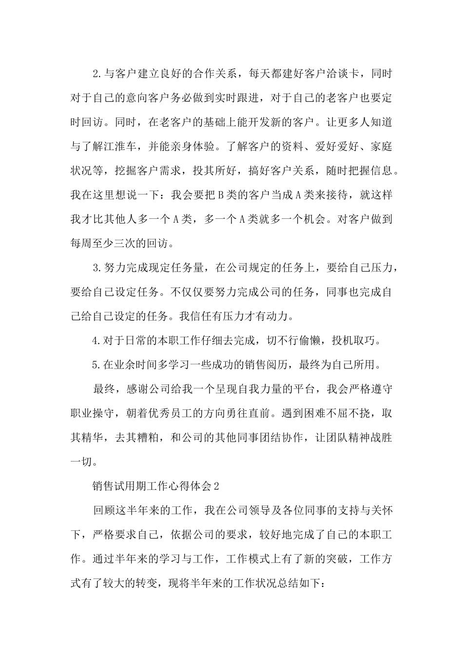 2024公司销售试用期工作心得体会_第3页