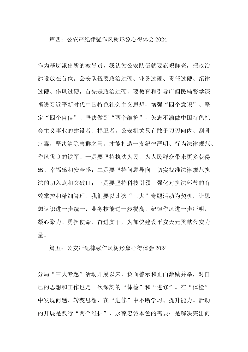 2024公安名警严纪律强作风树形象心得体会精选十四篇_第3页