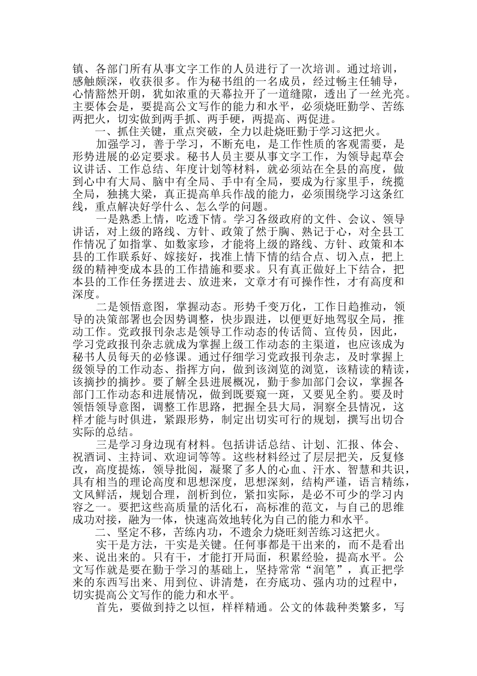 2024公文写作学习培训总结_第2页
