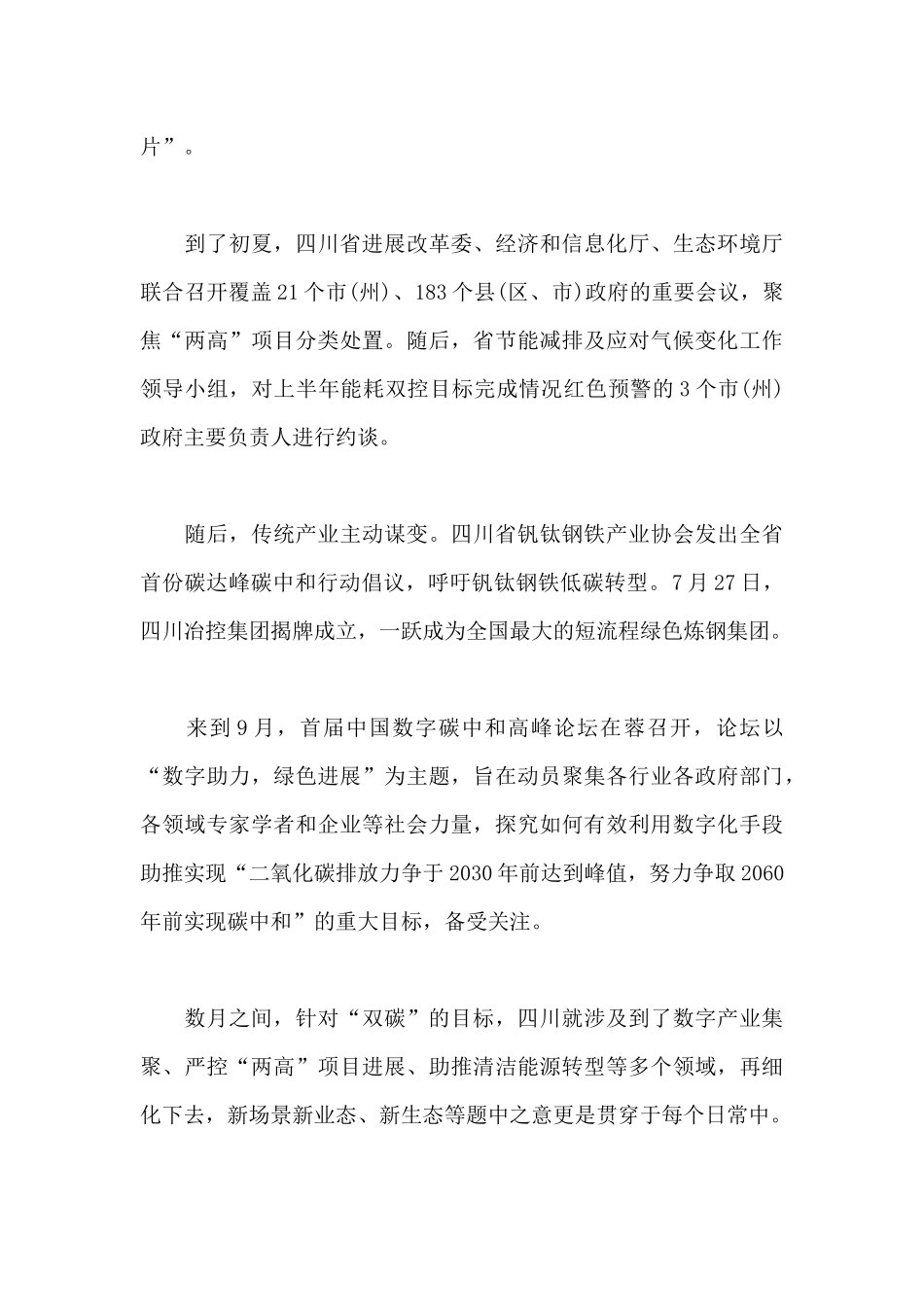 2024关于数字空间绿色低碳发展的四川方案总结_第3页