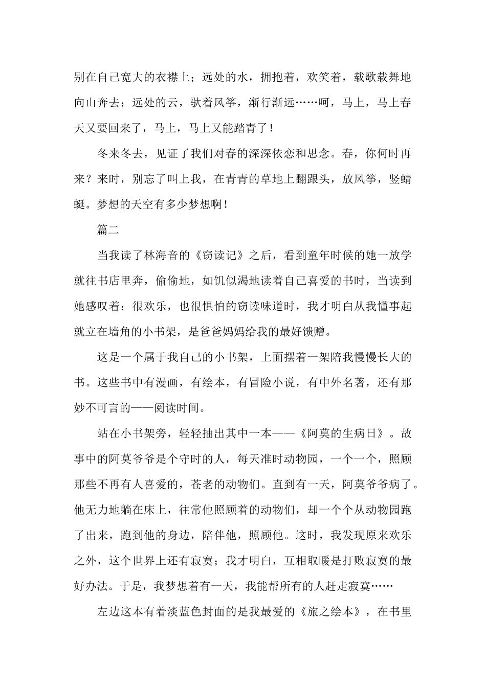 2024关于梦想的作文参考四篇_第2页