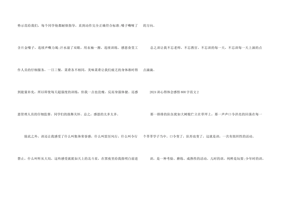 2024军训心得体会感悟800字5篇_第3页
