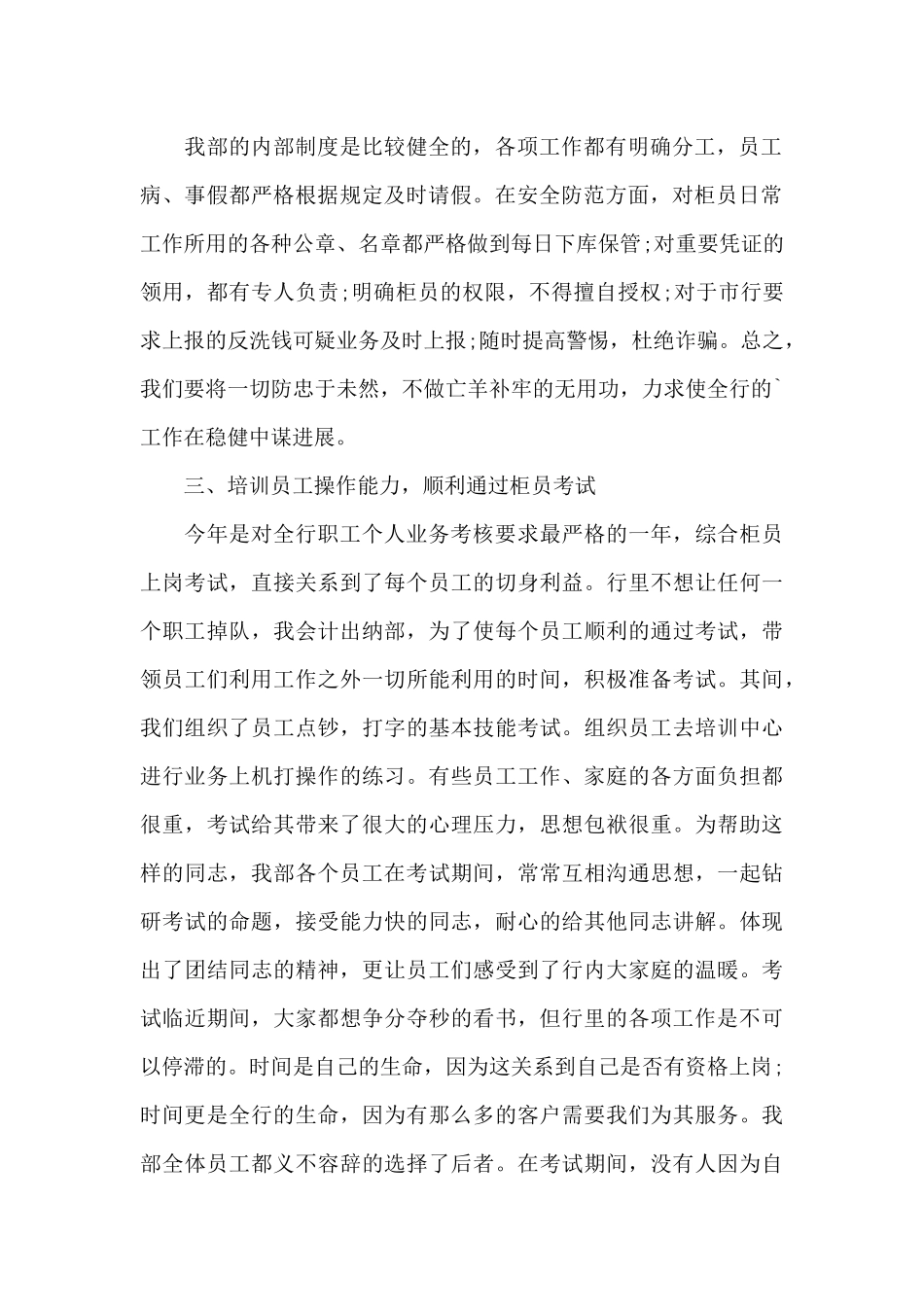 2024出纳个人工作总结5篇_第2页