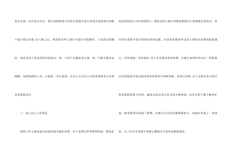 2024出纳试用期转正工作总结5篇_第3页