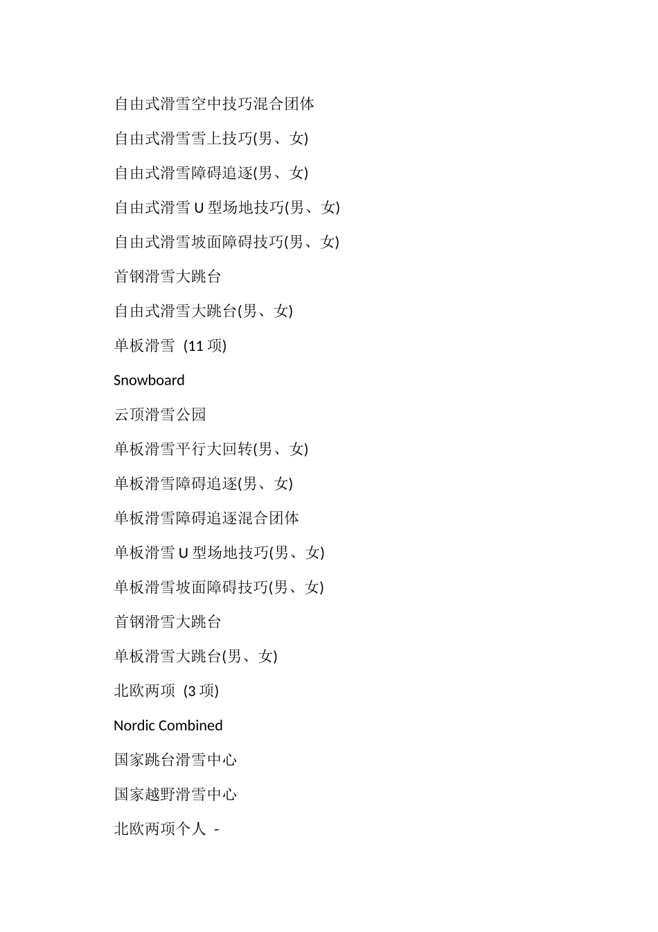 2024北京冬奥会比赛项目大全_第3页