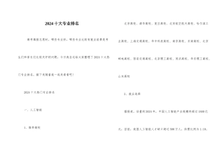 2024十大专业排名