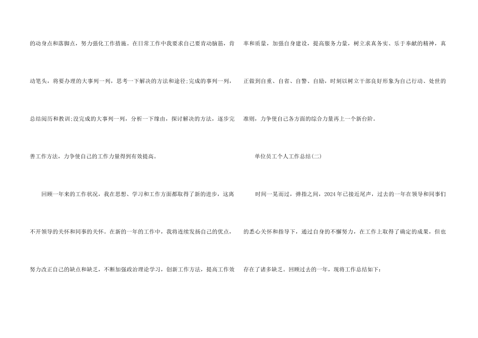 2024单位员工个人工作总结5篇_第3页