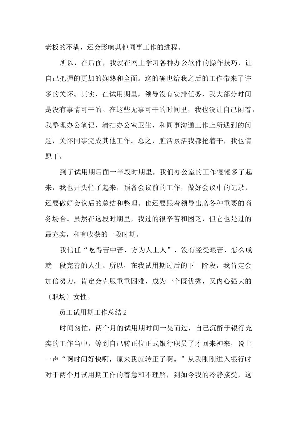 2024员工试用期工作总结_第2页