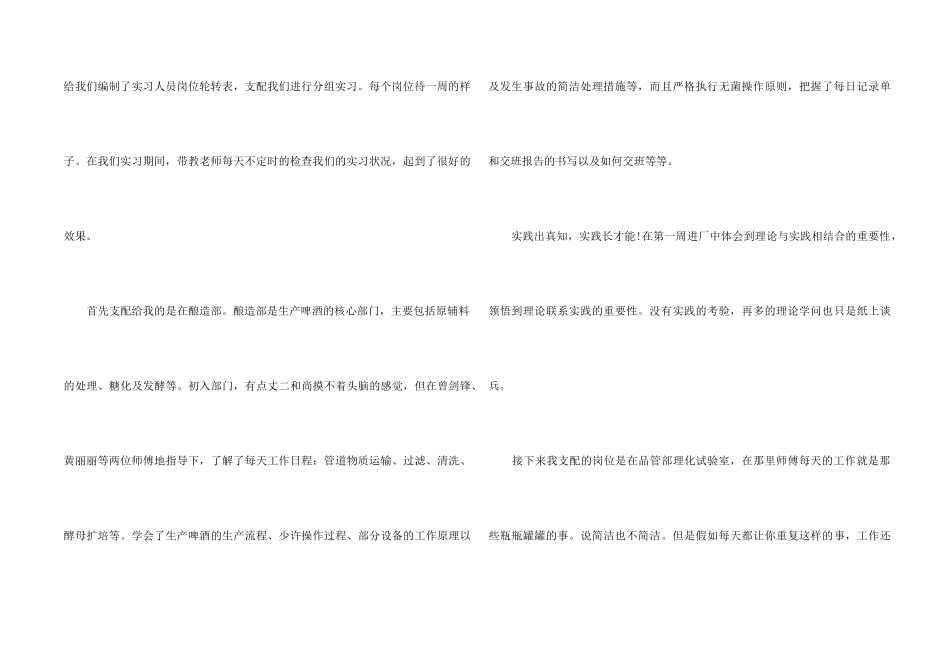 2024啤酒生产实习总结报告_第2页