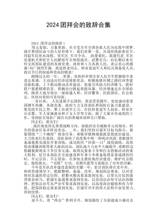 2024团拜会的致辞合集