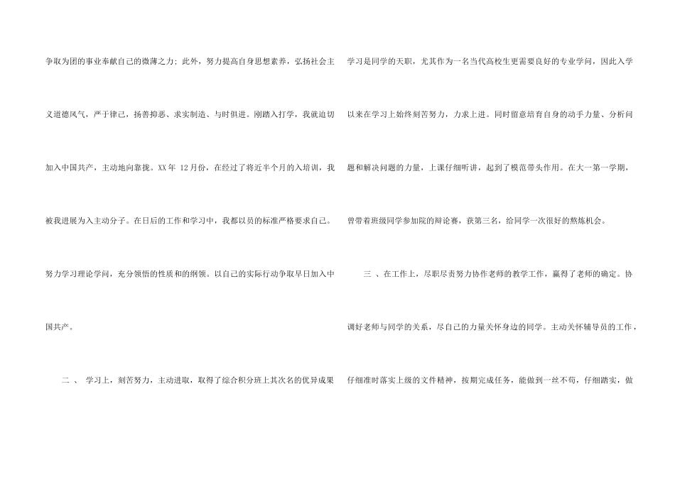2024大学优秀班干部个人工作总结_第2页