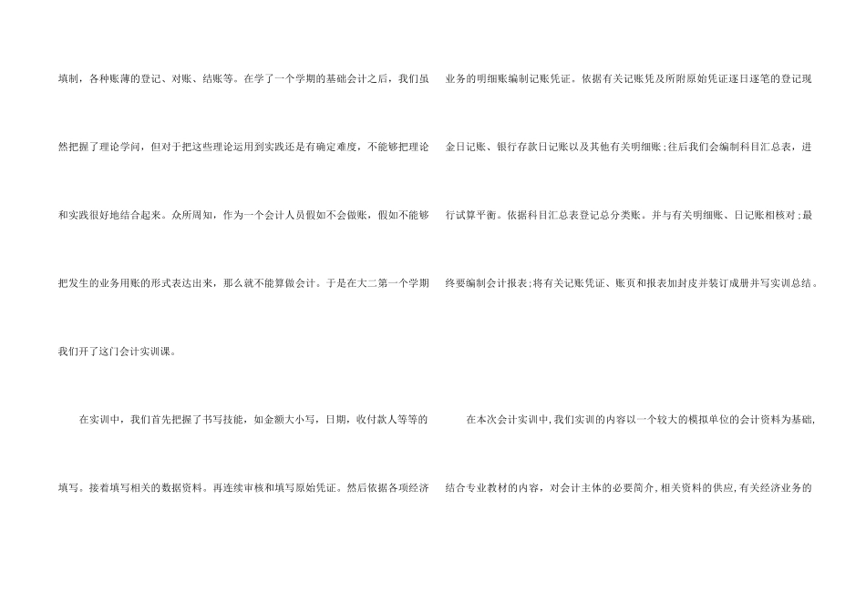 2024大学生会计实习工作总结5篇_第2页