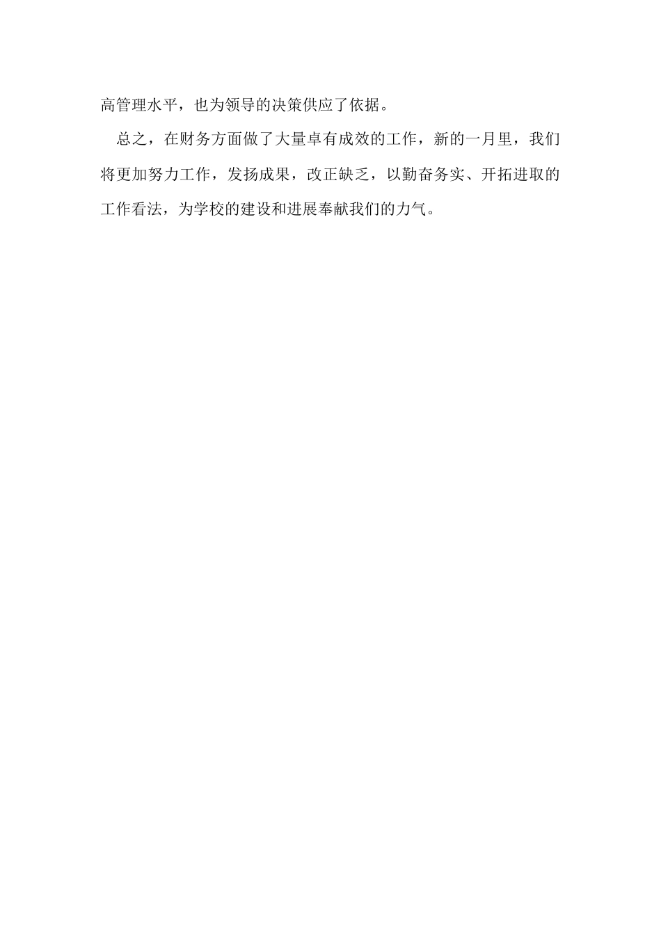 2024学校财务月度工作总结_第3页