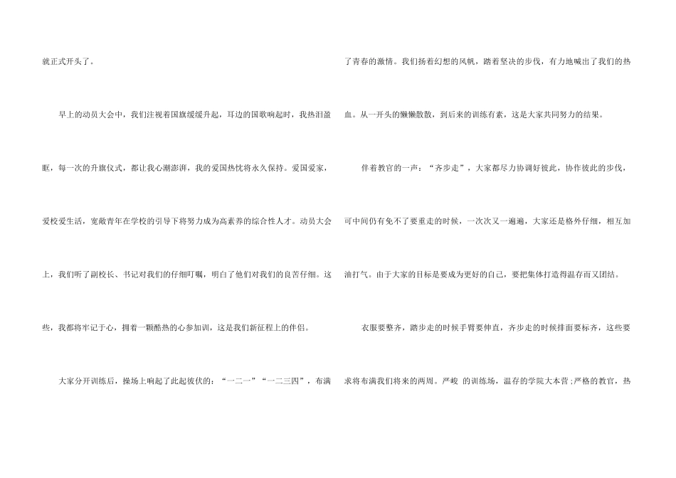 2024学生集体军训心得感想总结_第3页