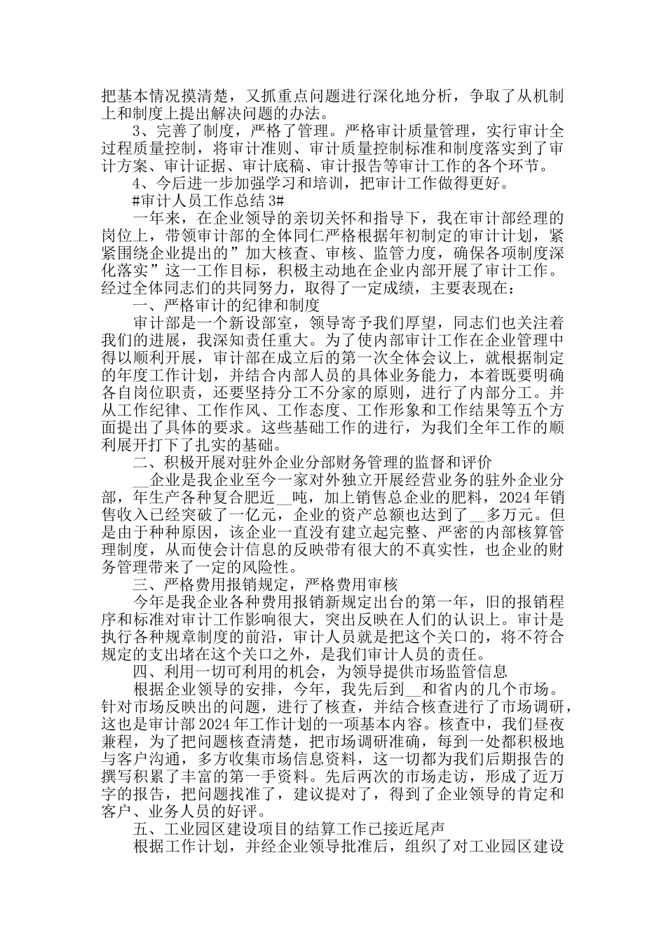 2024审计人员年度个人工作总结模板范文_第3页
