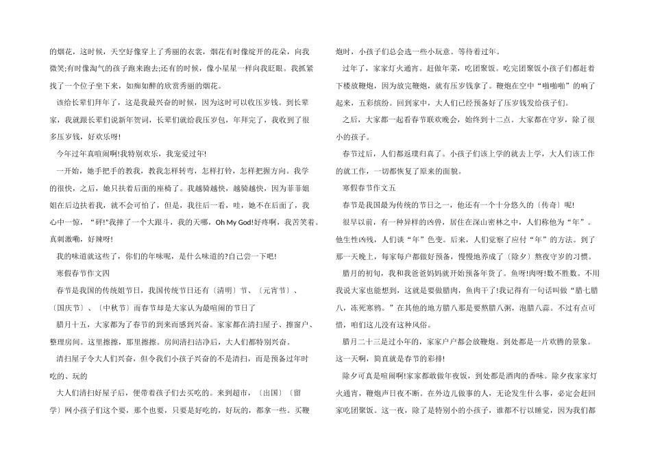 2024小学寒假春节_第2页