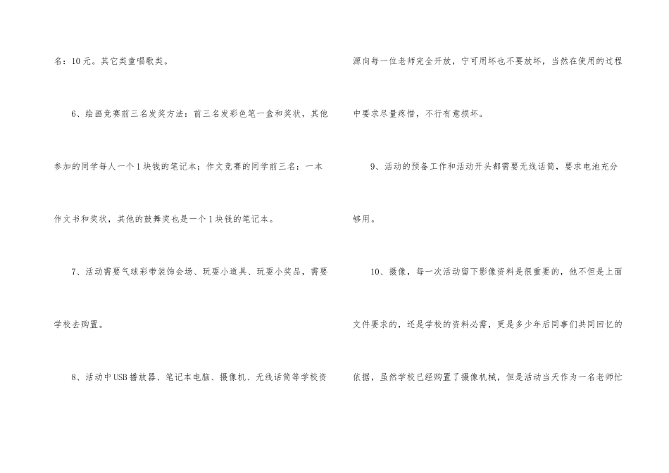 2024小学庆六一活动方案(2)_第3页
