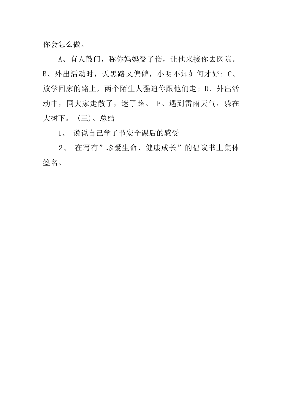 2024小学生全国交通安全反思日策划方案_第3页