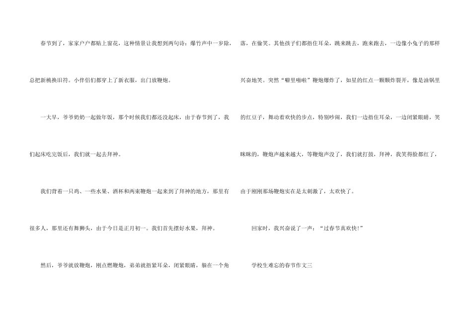 2024小学生难忘的春节_第3页