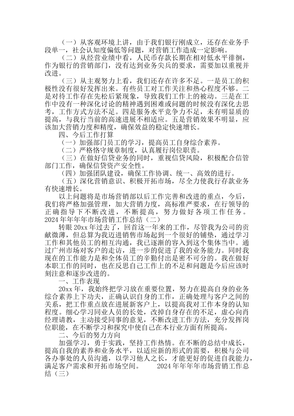 2024市场营销工作总结_第2页