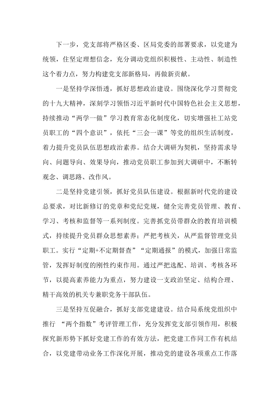 2024年上半年度社工站党支部书记述职报告_第3页