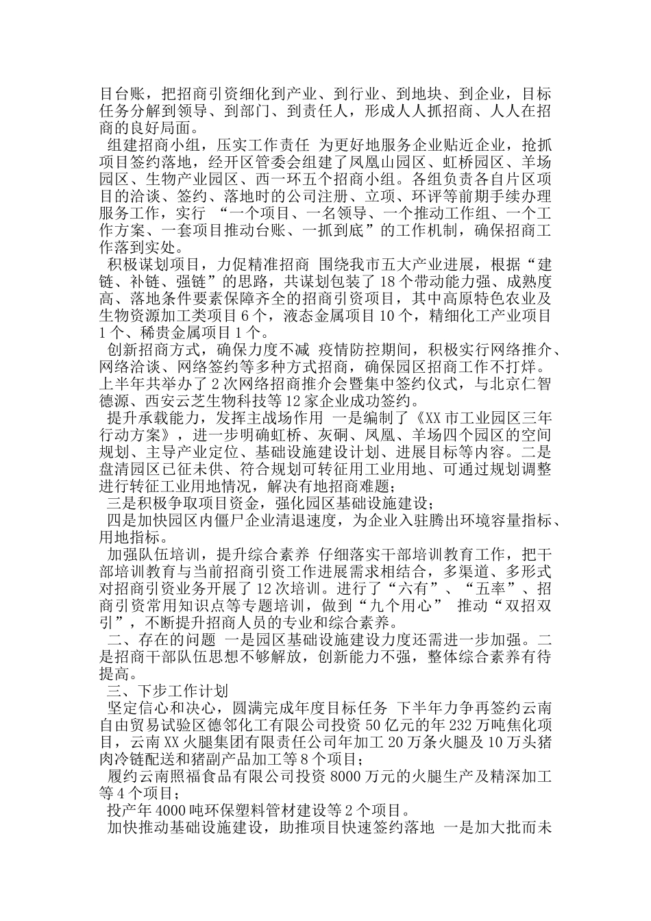 2024年上半年招商引资工作发言材料_第3页