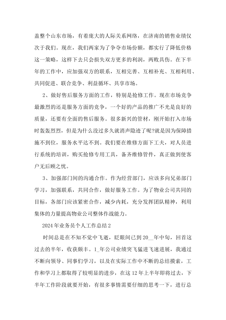 2024年业务员个人工作总结5篇_第3页