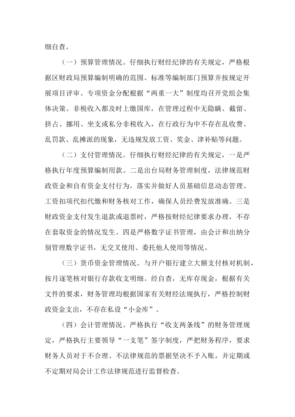 2024年严肃财经纪律及财务管理风险排查报告_第2页