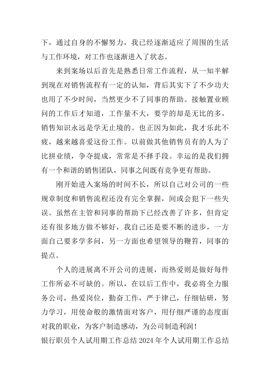 2024年个人试用期工作总结范文4篇_第3页