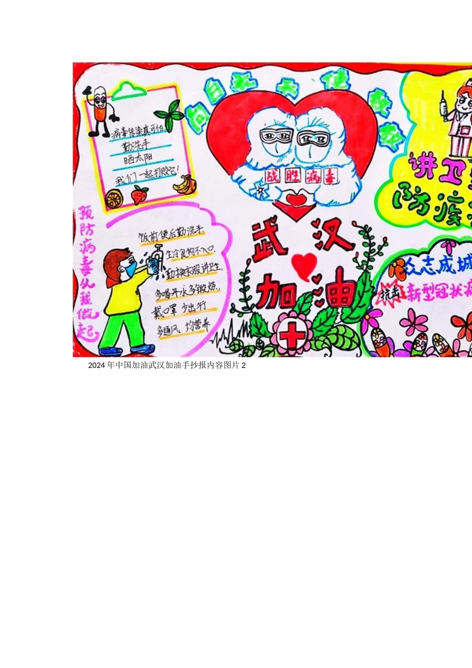 2024年中国加油武汉加油手抄报内容_第2页