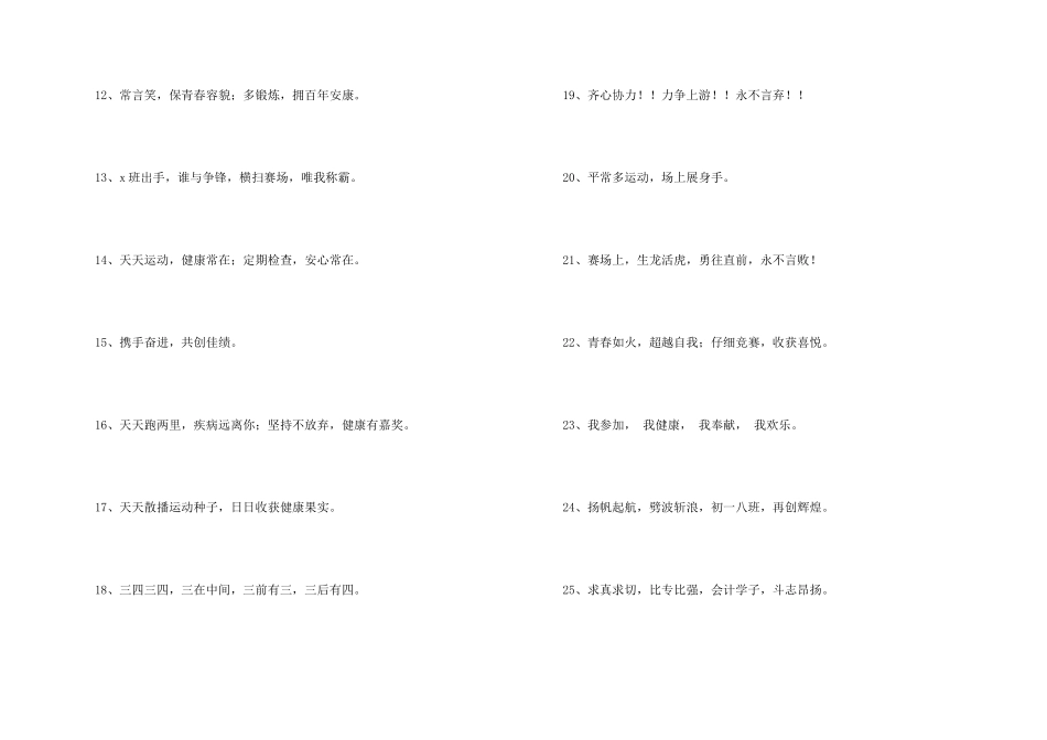 2024年中学运动会的口号集合30条_第2页
