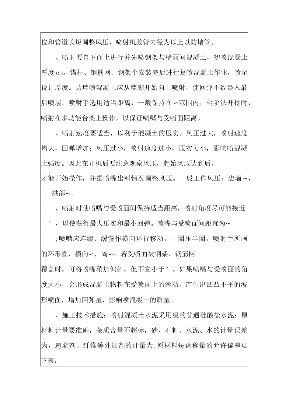 喷射混凝土技术交底书_第2页