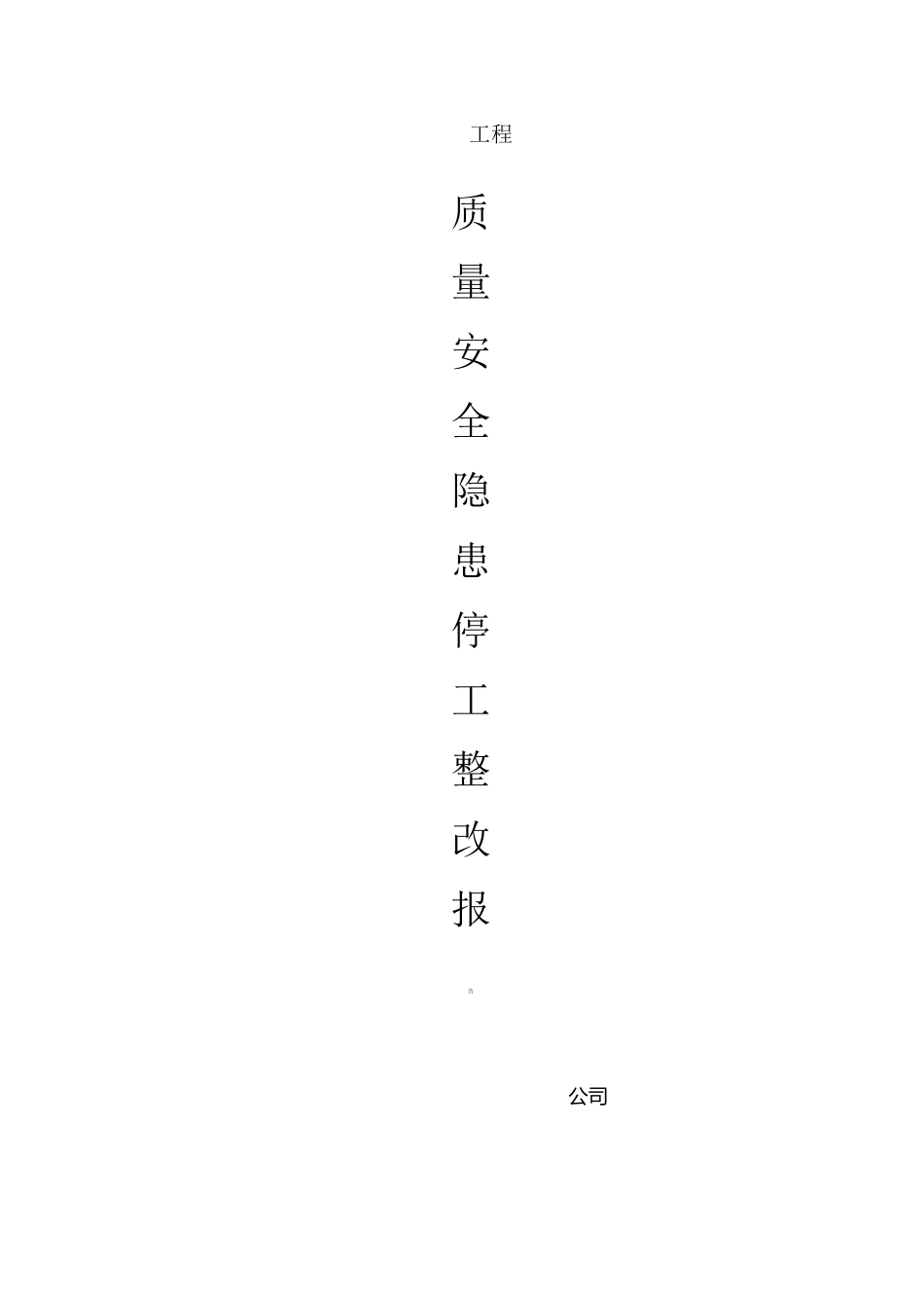 质量安全隐患停工整改报告_第1页