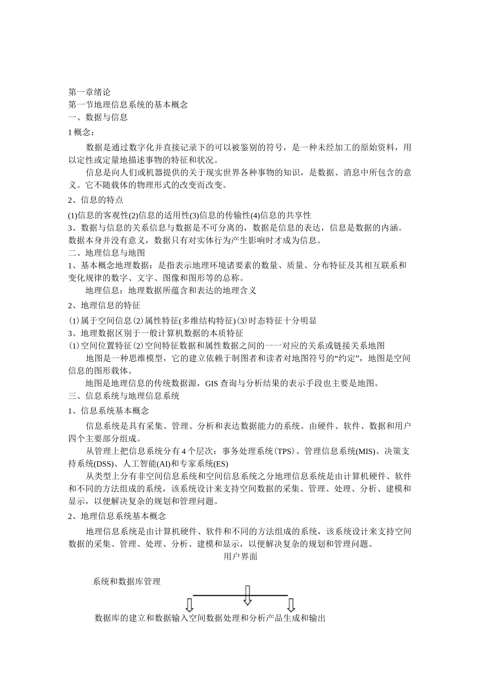 地理信息系统知识点总结资料_第1页