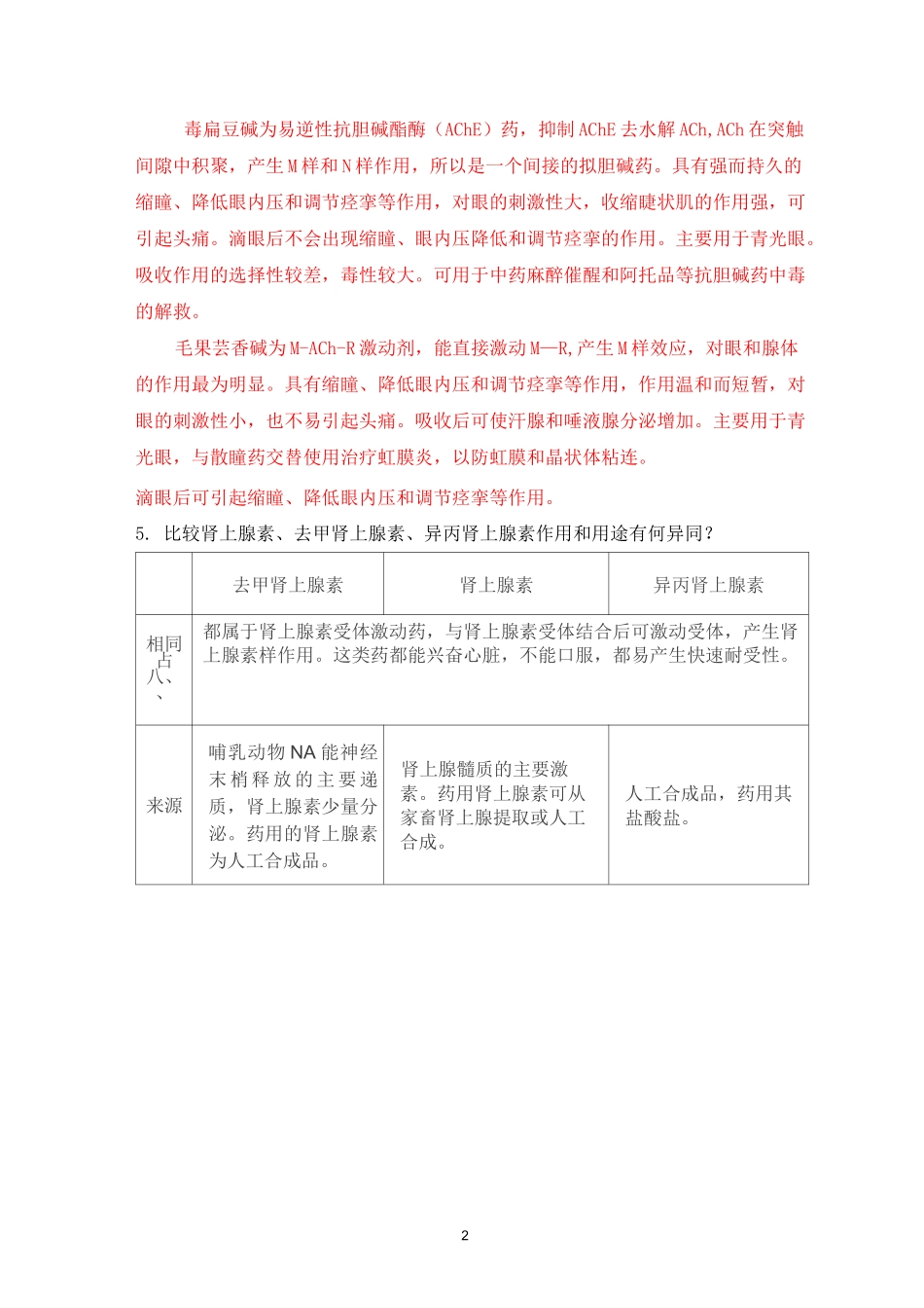 《药理学》作业(含答案)_第2页