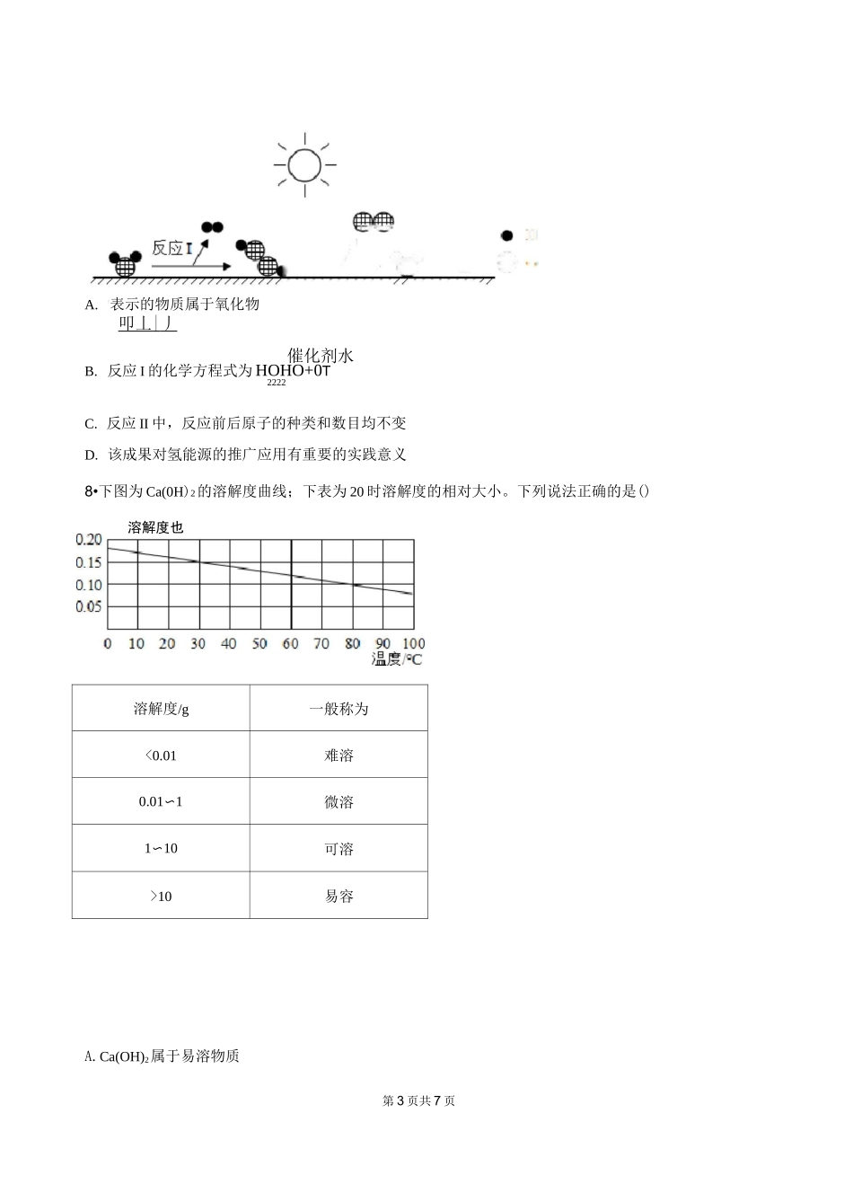 2020年广东省深圳市中考化学试卷_第3页