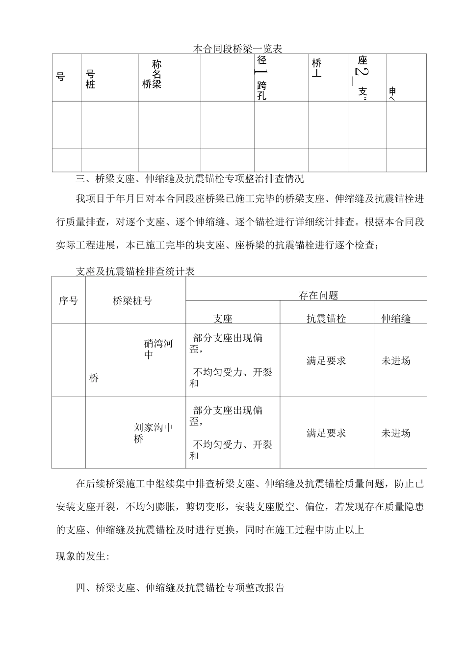 桥梁支座、伸缩缝及抗震锚栓专项整治总结_第3页
