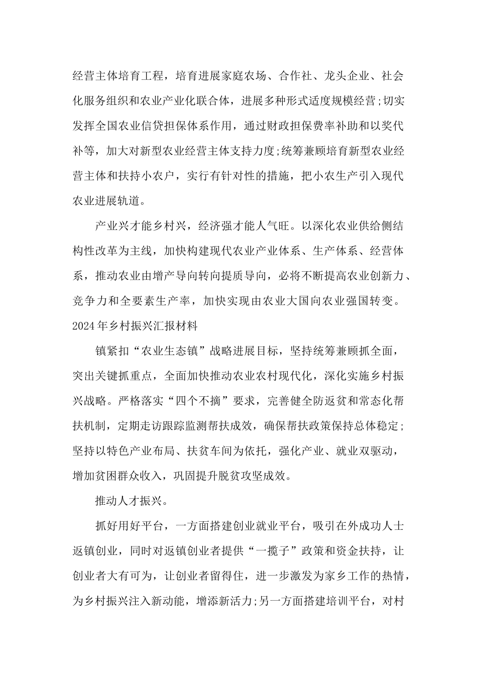 2024年乡村振兴汇报材料_第2页